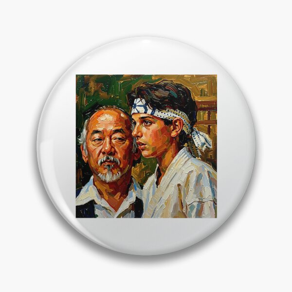 Item preview, The Bond Of Balance Miyagi  Daniel-San Heavy Impasto Portrait designed and sold by dictorollavia.