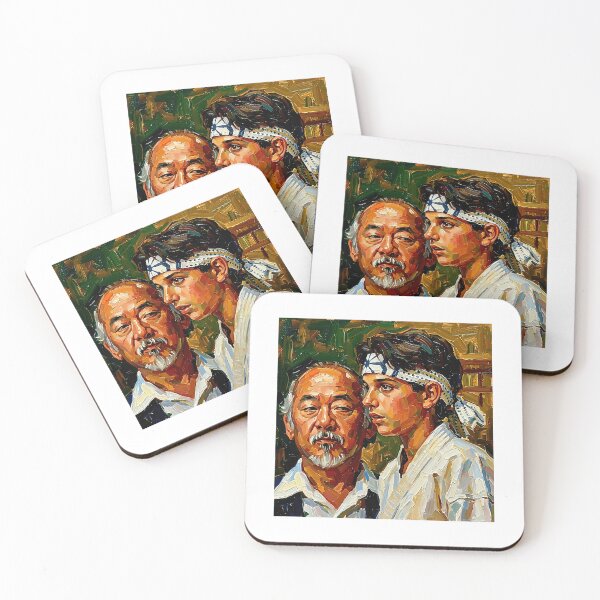 Item preview, The Bond Of Balance Miyagi  Daniel-San Heavy Impasto Portrait designed and sold by dictorollavia.