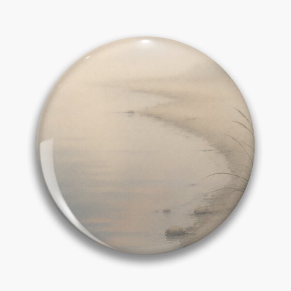 Item preview, Quiet Shoreline Wall Art Print – Japandi Japanese Sumi-e Poster, Misty Water's Edge, Zen Minimalist Decor, Soft Sandy Shore, Made by Japanese Artist in Japan designed and sold by SereniBloom.