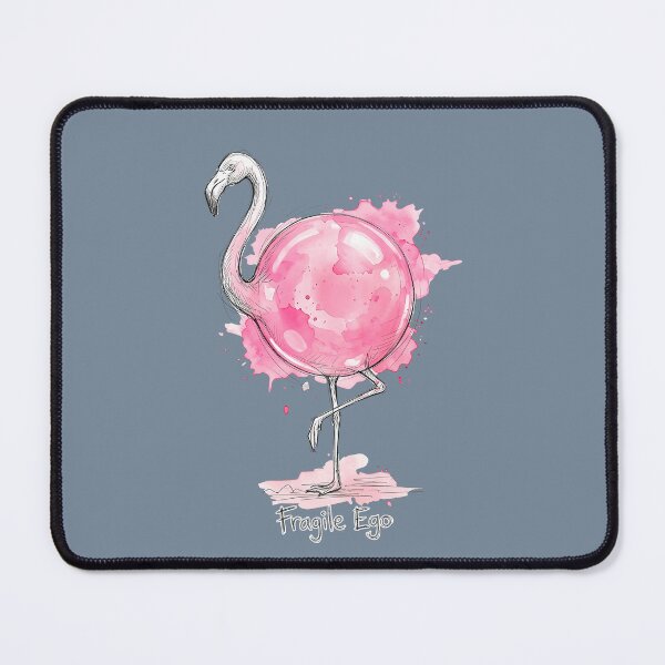 Item preview, Fragile Ego: The Pink Bubble Flamingo Illustration designed and sold by SoulPT.