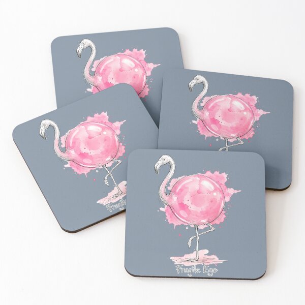 Item preview, Fragile Ego: The Pink Bubble Flamingo Illustration designed and sold by SoulPT.