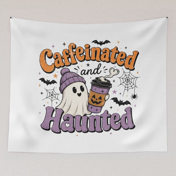 Item preview, Caffeinated and Haunted designed and sold by Side Quest Co..