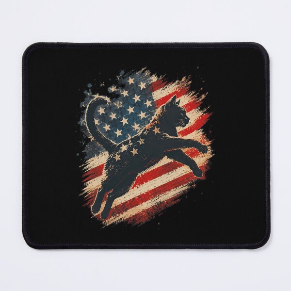 Item preview, Patriotic Cat American Flag Vintage Cat Lover designed and sold by OlakunleOloroz.