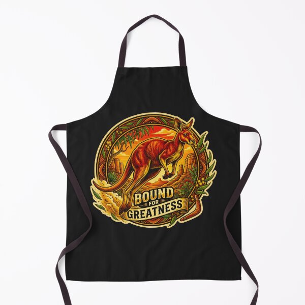 Item preview, Bound For Greatness Kangaroo Vintage Australian Outback Retro Badge designed and sold by MT-Hub | Art for Every Soul.