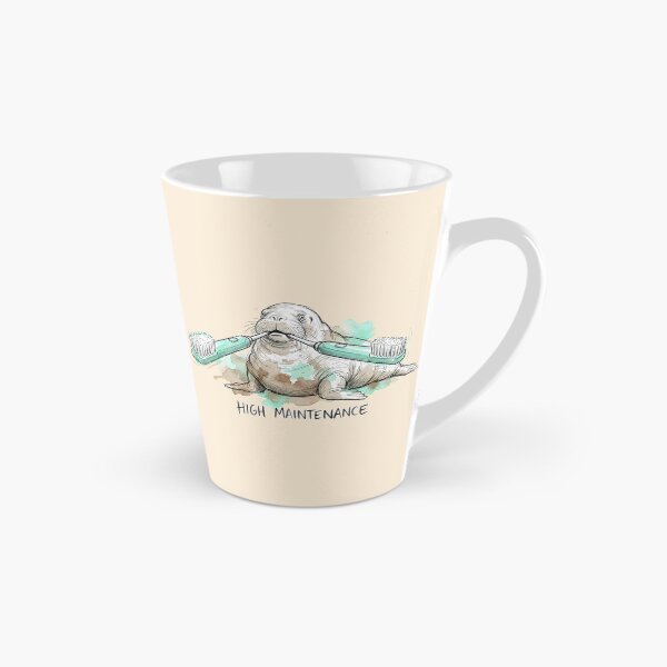 Item preview, High Maintenance Walrus: Funny Dental Hygiene Pun Illustration designed and sold by SoulPT.