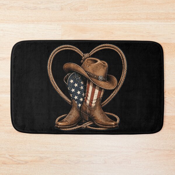 Item preview, Patriotic Cowboy Boots Heart USA Flag Western Country designed and sold by OlakunleOloroz.