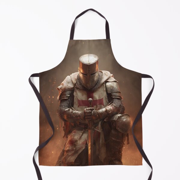 Item preview, Templar Crusader Knight Kneeing Medieval Warrior Art designed and sold by GrinGalore.