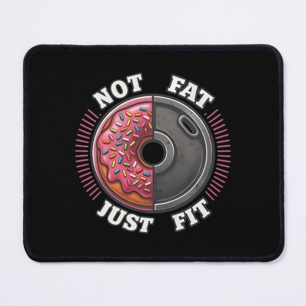 Item preview, Not Fat Just Fit Donut and Weight Plate Gym Art designed and sold by Velvet-Mirage.