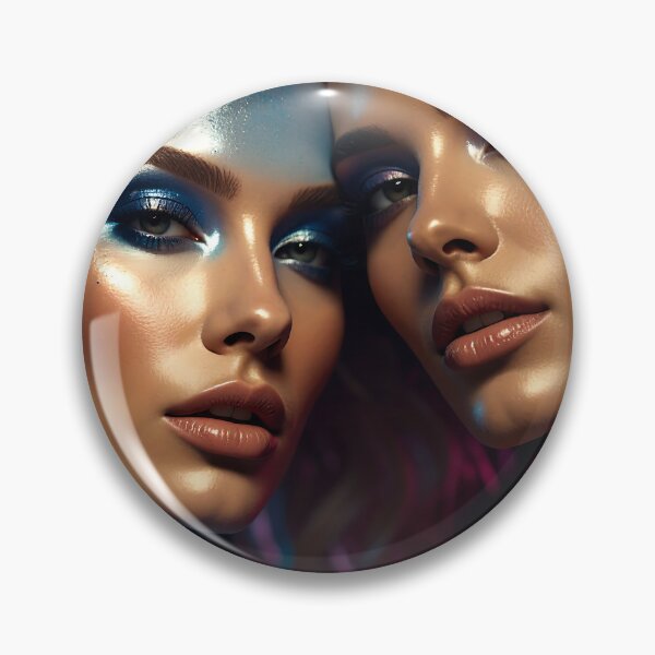 Item preview, Celestial Duality: A Neon Portrait designed and sold by ToxicInkArt.
