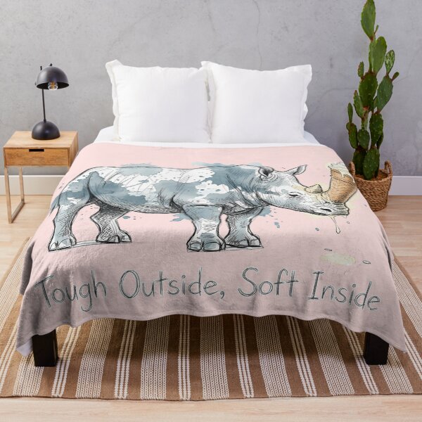 Item preview, Tough Outside Soft Inside: The Ice Cream Rhino Illustration designed and sold by SoulPT.