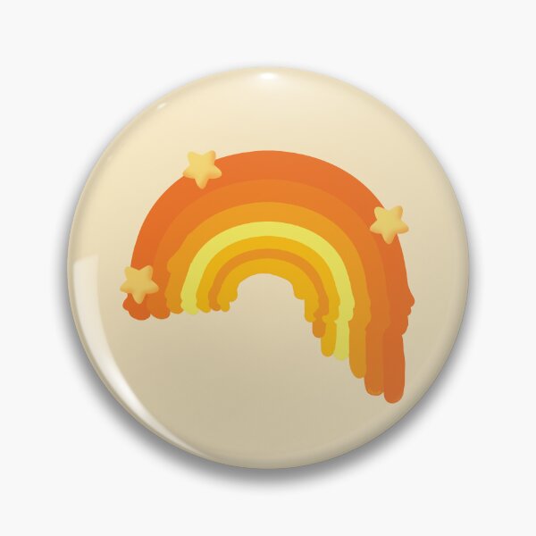Item preview, Groovy Retro Orange Rainbow with Yellow Stars designed and sold by Karin Taylor.
