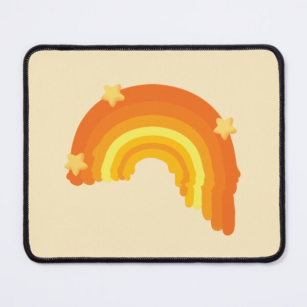 Item preview, Groovy Retro Orange Rainbow with Yellow Stars designed and sold by Karin Taylor.