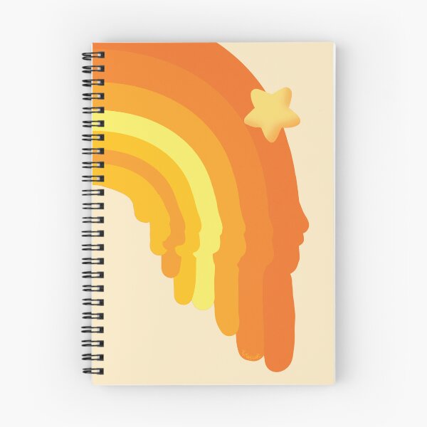 Item preview, Groovy Retro Orange Rainbow with Yellow Stars designed and sold by Karin Taylor.