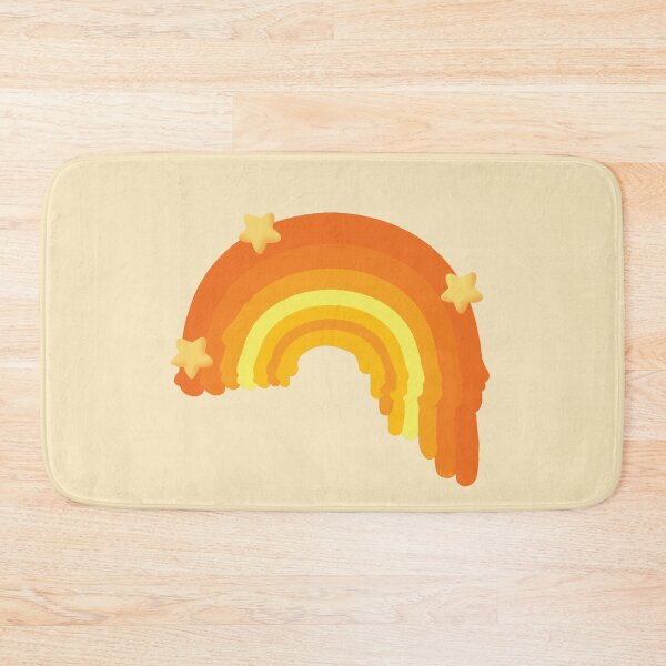 Item preview, Groovy Retro Orange Rainbow with Yellow Stars designed and sold by Karin Taylor.