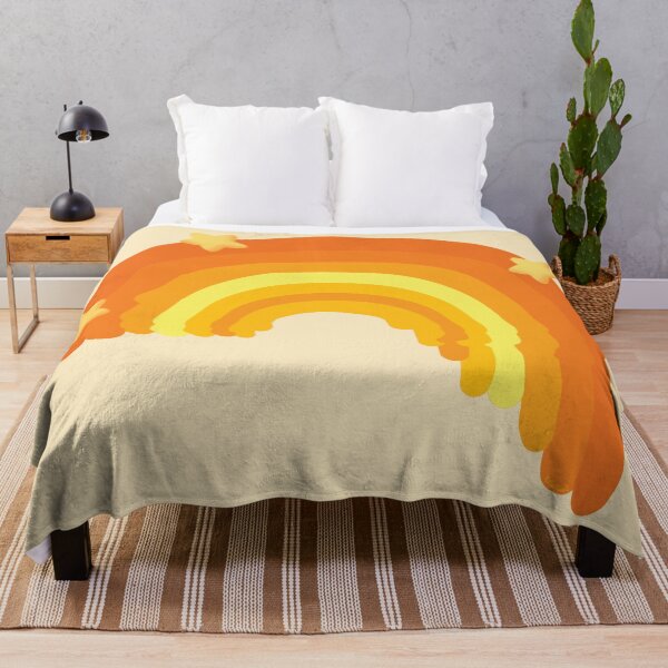 Item preview, Groovy Retro Orange Rainbow with Yellow Stars designed and sold by Karin Taylor.