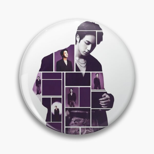 Item preview, Jin Seokjin Arirang Purple Silhouette Retro Photo Grid designed and sold by Mooncreates7.
