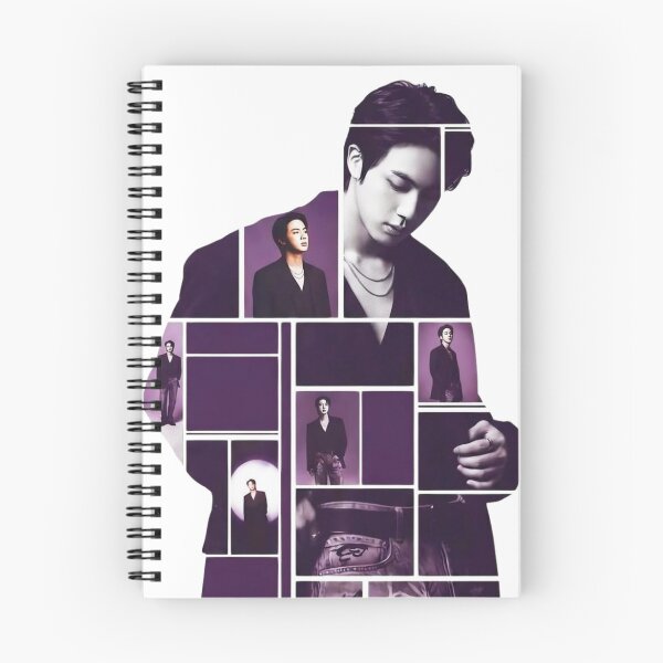 Item preview, Jin Seokjin Arirang Purple Silhouette Retro Photo Grid designed and sold by Mooncreates7.