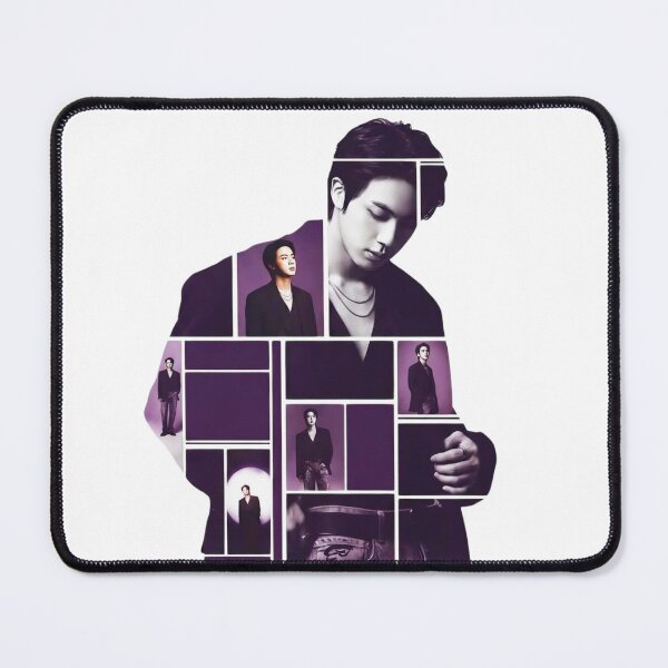 Item preview, Jin Seokjin Arirang Purple Silhouette Retro Photo Grid designed and sold by Mooncreates7.