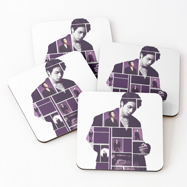 Item preview, Jin Seokjin Arirang Purple Silhouette Retro Photo Grid designed and sold by Mooncreates7.