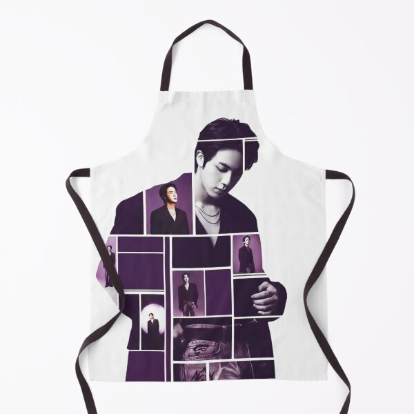 Item preview, Jin Seokjin Arirang Purple Silhouette Retro Photo Grid designed and sold by Mooncreates7.