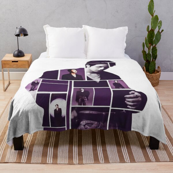 Item preview, Jin Seokjin Arirang Purple Silhouette Retro Photo Grid designed and sold by Mooncreates7.