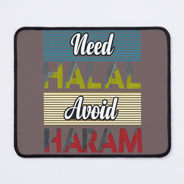 Item preview, Need Halal, Avoid Haram – Islamic Reminder Typography designed and sold by HamdPrint ⭐⭐⭐⭐⭐.