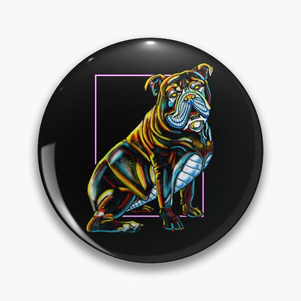 Item preview, Neon Bulldog - Cyber Pug designed and sold by Zenvie.