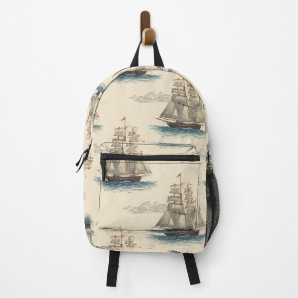 Item preview, Beige Sailboats Pattern designed and sold by SeaStarAlex.