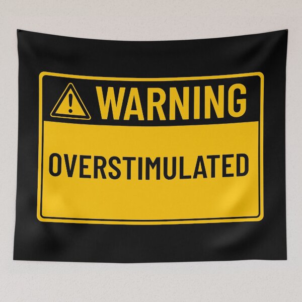 Item preview, Warning: Overstimulated designed and sold by mr-k-store.