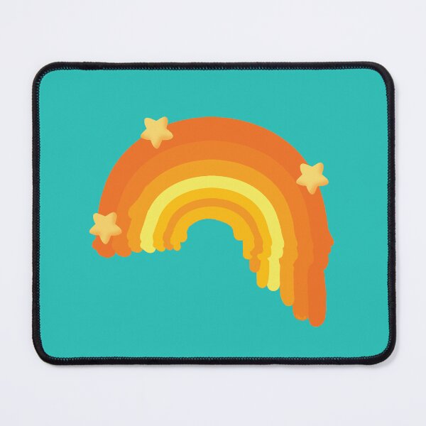 Item preview, Groovy Retro Orange Rainbow with Yellow Stars designed and sold by Karin Taylor.