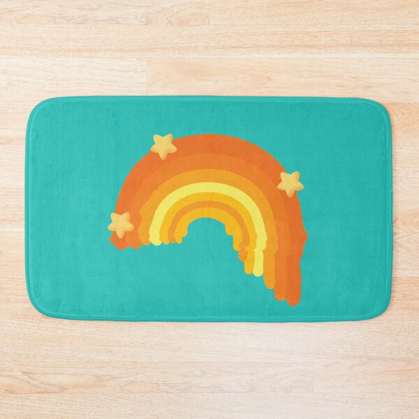 Item preview, Groovy Retro Orange Rainbow with Yellow Stars designed and sold by Karin Taylor.