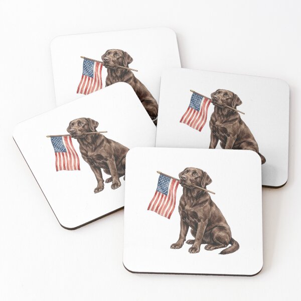 Item preview, Chocolate Labrador American Flag designed and sold by KillianGrantM.