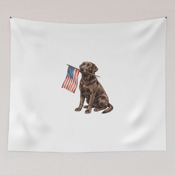 Item preview, Chocolate Labrador American Flag designed and sold by KillianGrantM.