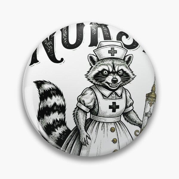 Item preview, Feral But Still a Nurse Raccoon designed and sold by PDKDesigns.