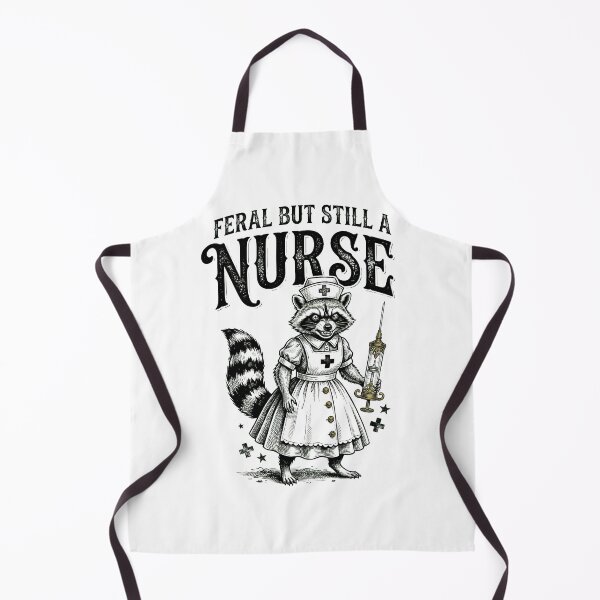 Item preview, Feral But Still a Nurse Raccoon designed and sold by PDKDesigns.