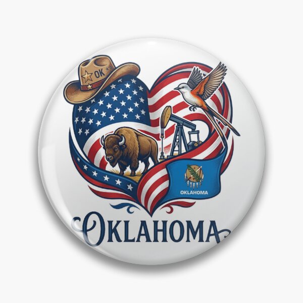 Item preview, Oklahoma Heart - Patriotic Western USA Design designed and sold by ShirtsUp-Lane.