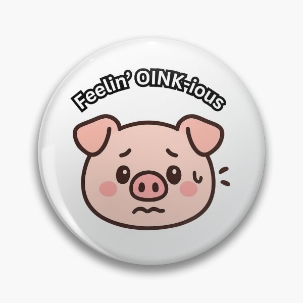 Item preview, Cute Anxious Pig [Transparent Black Outline Edition] designed and sold by Anxiously Introverted.