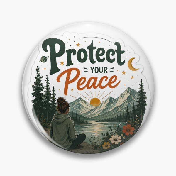 Item preview, Protect Your Peace Sticker | Mental Health Quote Sticker | Self Care Aesthetic Decal | Motivational Nature Art designed and sold by M Khan.