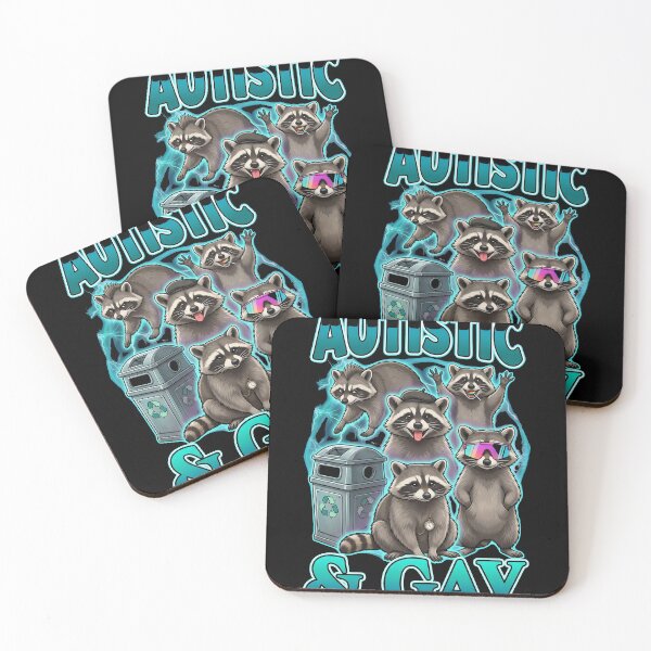 Item preview, Autistic and Gay Raccoon Crew designed and sold by PDKDesigns.
