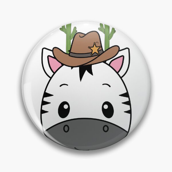 Item preview, Cute Cowboy Zebra with Cactus designed and sold by yuki-hana.
