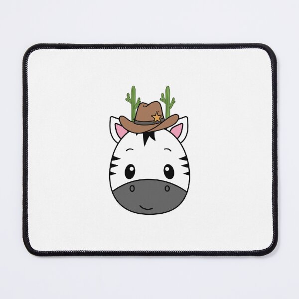 Item preview, Cute Cowboy Zebra with Cactus designed and sold by yuki-hana.