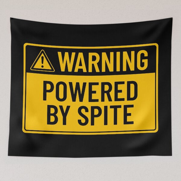 Item preview, Warning: Powered By Spite designed and sold by mr-k-store.