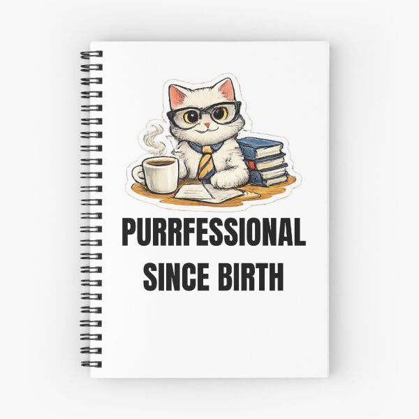 Item preview, PURRFESSIONAL SINCE BIRTH funny office cat design designed and sold by DailyQuestPrint.