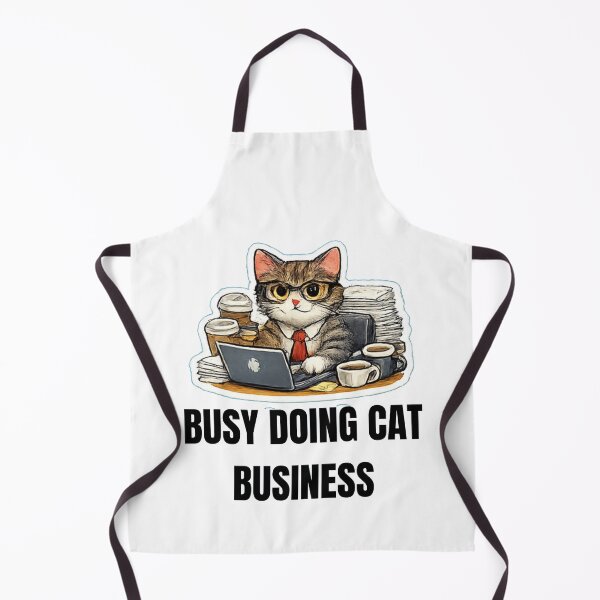 Item preview, BUSY DOING CAT BUSINESS funny cat coworker design designed and sold by DailyQuestPrint.