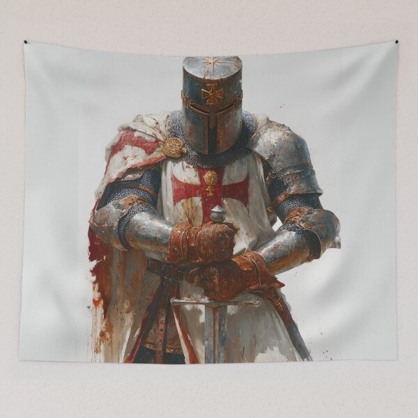 Item preview, Knight of God Honoring The Battle Worthy Warrior Art designed and sold by GrinGalore.