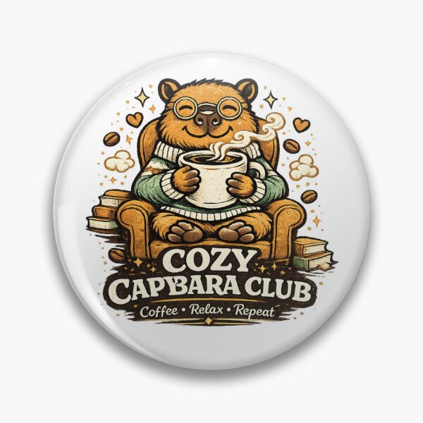 Item preview, Cozy Capybara Club Cute Kawaii Animal T-Shirt designed and sold by Ever Bloom Studio.