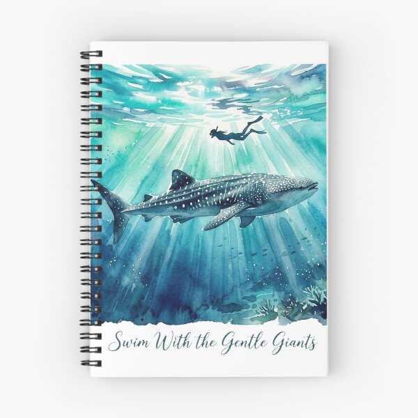 Item preview, Swim With The Gentle Giants Whale Shark Ningaloo Reef Watercolor Style designed and sold by Yellowriversss.