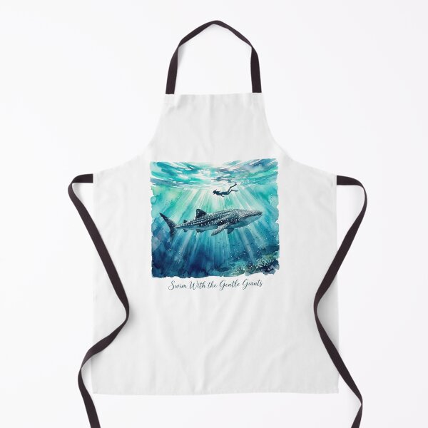 Item preview, Swim With The Gentle Giants Whale Shark Ningaloo Reef Watercolor Style designed and sold by Yellowriversss.