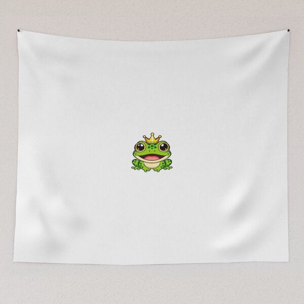 Item preview, Cute Crowned Frog Sticker Illustration designed and sold by Artisan Finds Online.
