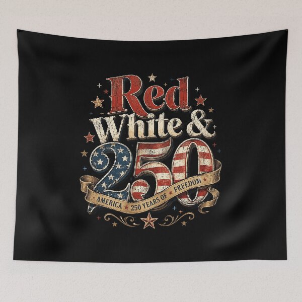 Item preview, Red White 250 Years American 1776 2026 250th USA Patriotic designed and sold by OlakunleOloroz.